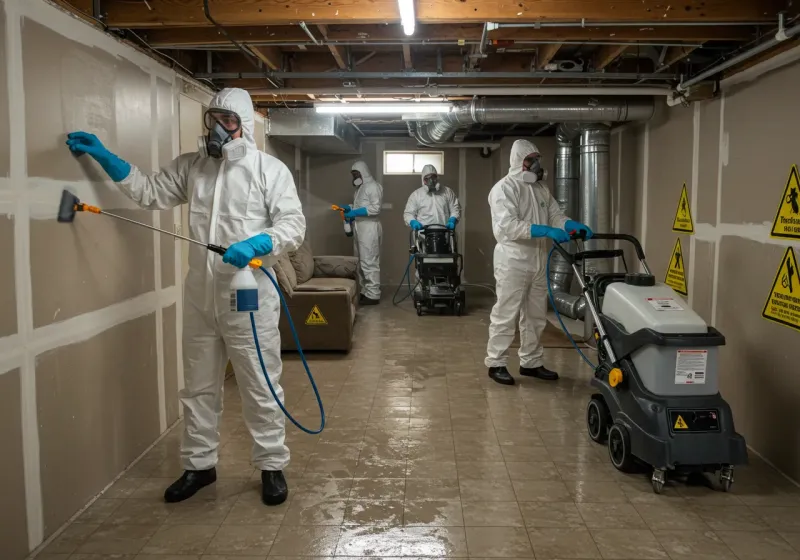 Basement Moisture Removal and Structural Drying process in Idaho Falls, ID